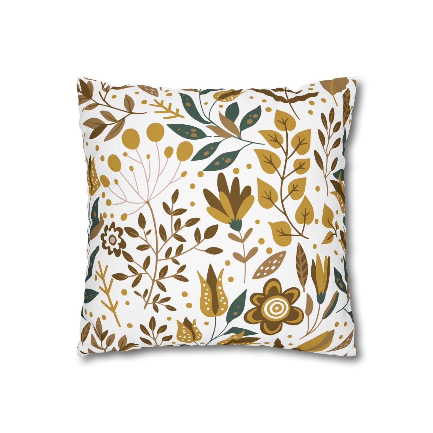 Boho Floral Pillowcase, Decorative Cushion Cover, Home Decor, Gift for Her, Cozy Living Room Accent, Nature Inspired Design