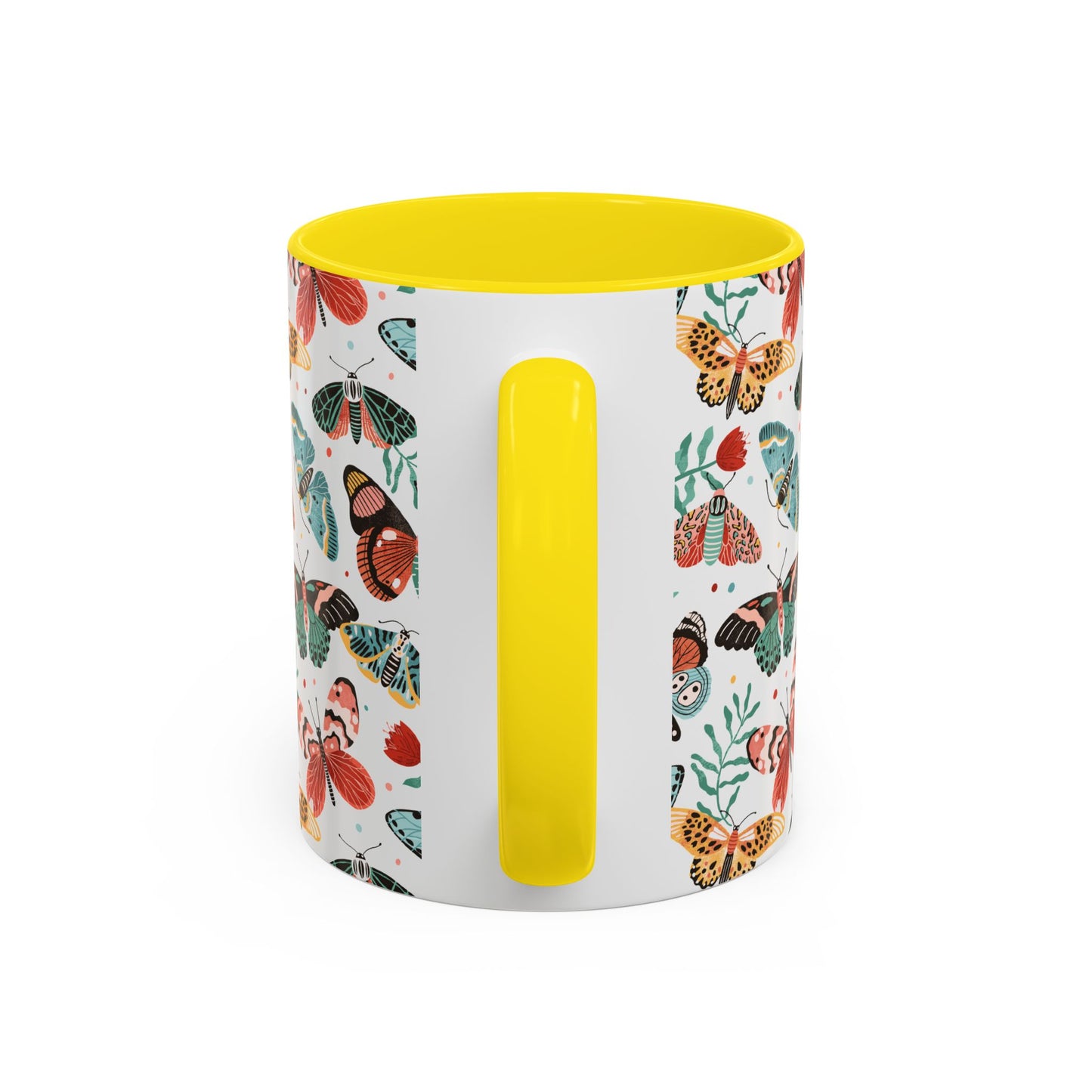 Mug Butterfly Breeze Turquoise and Rich Red