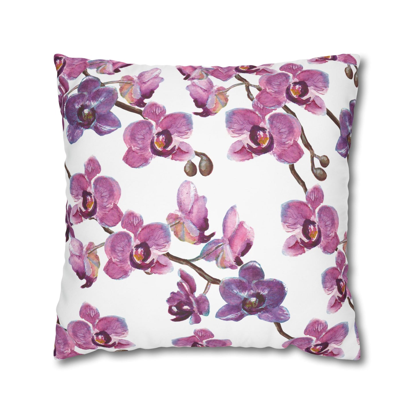 Floral Poly Canvas Pillowcase, Home Decor, Throw Pillow, Wedding Gift, Bedroom Accents, Floral Design Pillow
