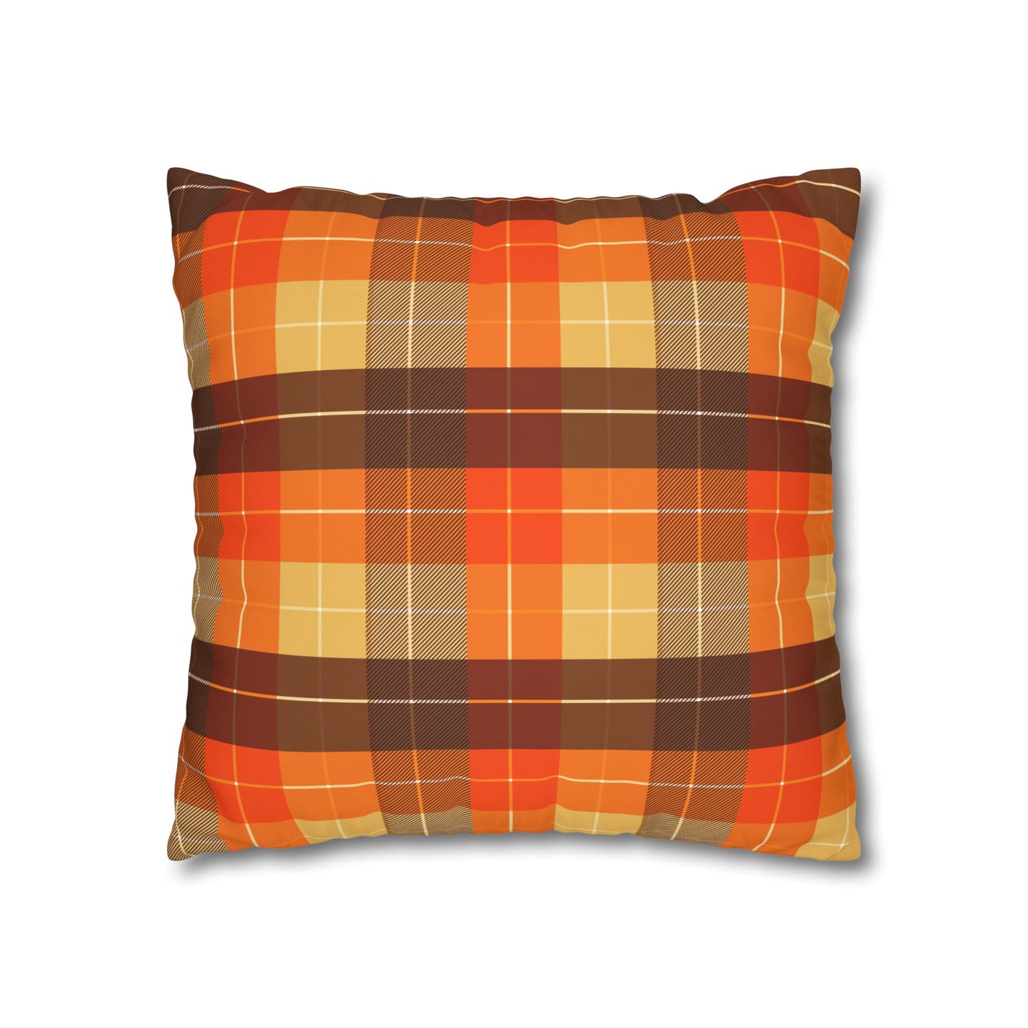 Autumn Plaid Pillowcase, Cozy Home Decor, Seasonal Accent, Thanksgiving Decoration, Comfortable Throw Pillow, Fall Vibes