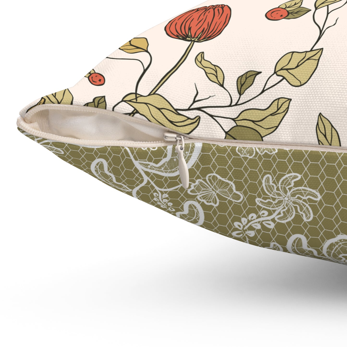 Throw Pillow Mother Sparrow and Nesting Twins Chic Decorative Pillow, Cozy Home Decor, Bird and Floral Cushion, Nature-Inspired Accent, Perfect Gift for Any Occasion