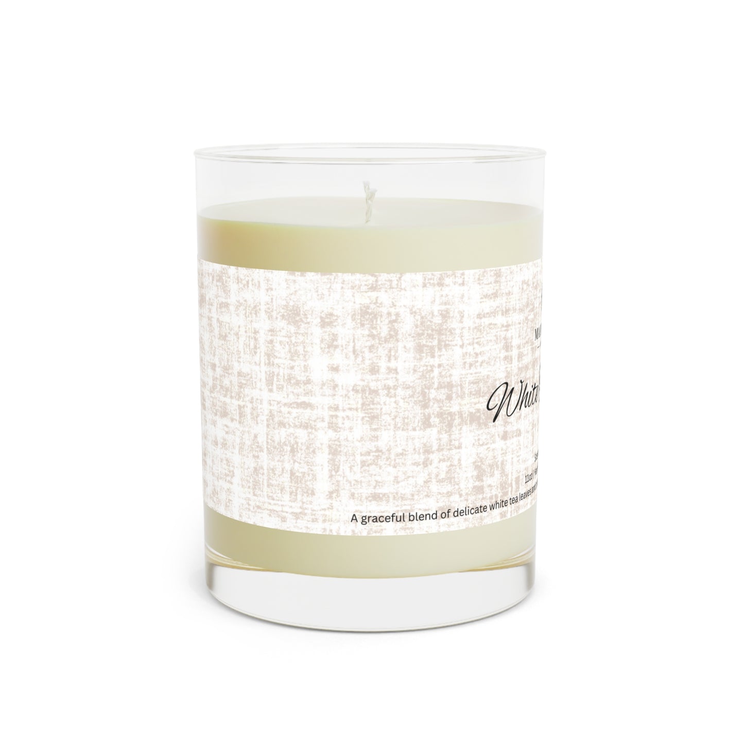 White Tea & Fig, 11oz Hand-Poured Soy Candle - Scented Candle