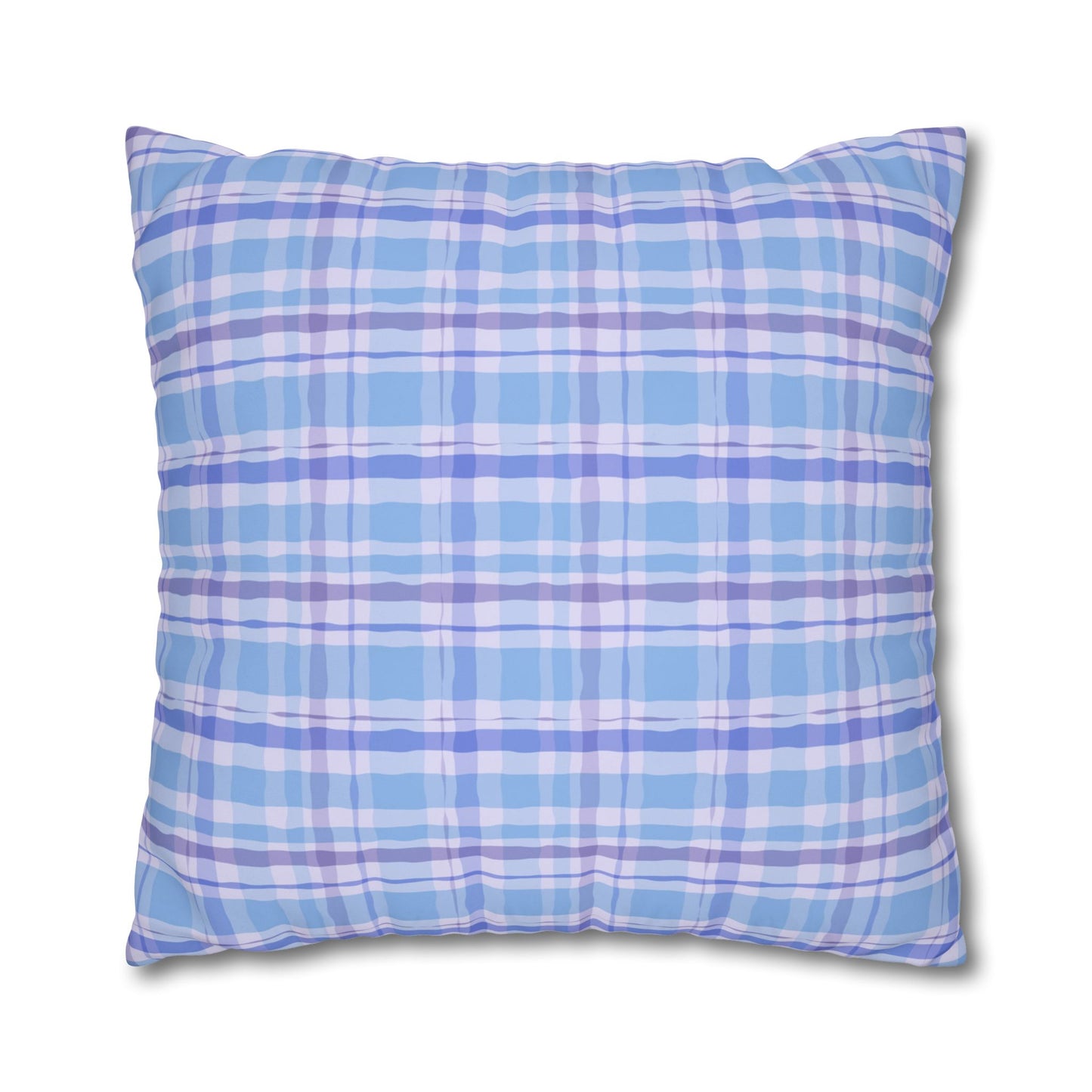 Cozy Blue Plaid Pillowcase, Soft Throw Pillow Cover, Decorative Cushion, Home Decor, Gifts for Her, Farmhouse Style