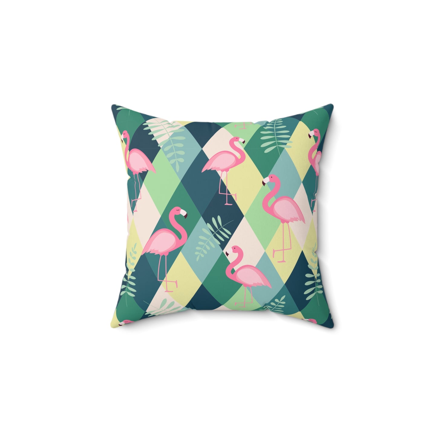 Tropical Flamingo Square Pillow - Stylish Home Decor for Summer Vibes