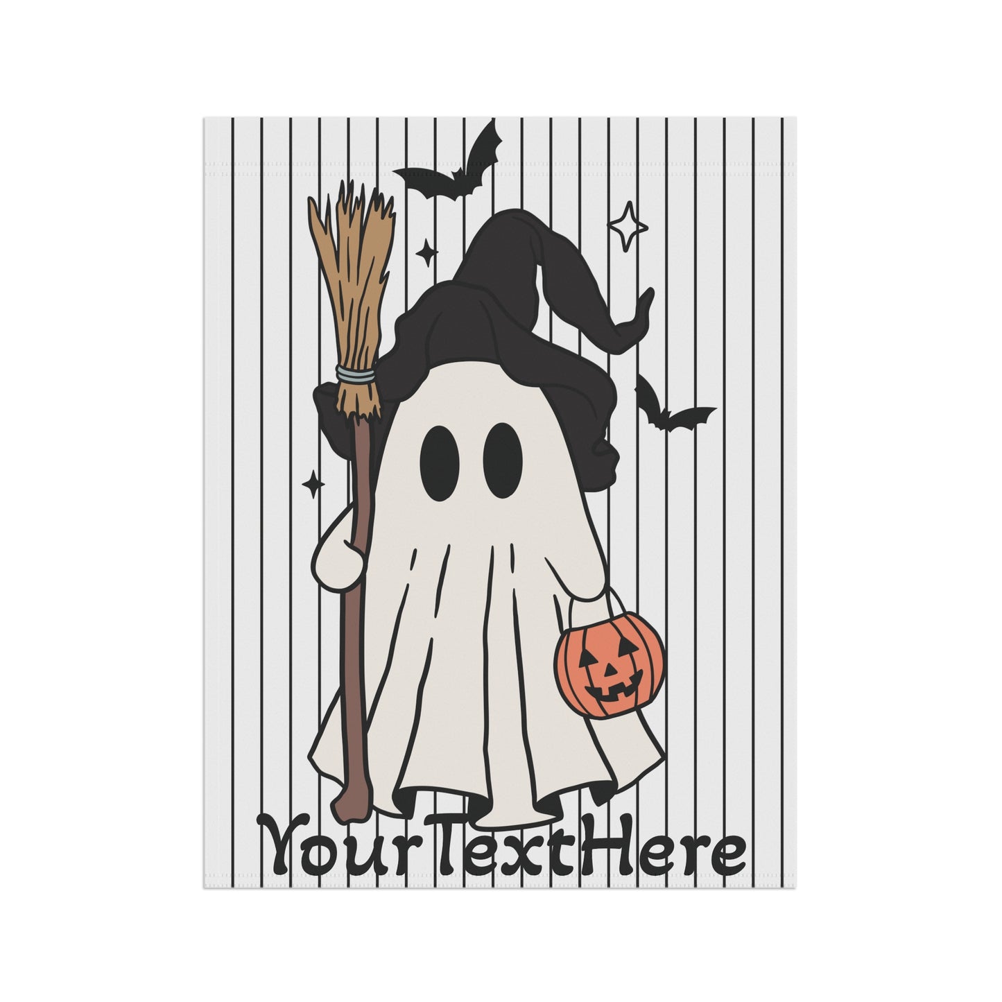 Garden Banner, Halloween Ghost Trick or Treat Pumpkin, Personalized Yard Flag, Fall Outdoor Decor, Spooky House Flag