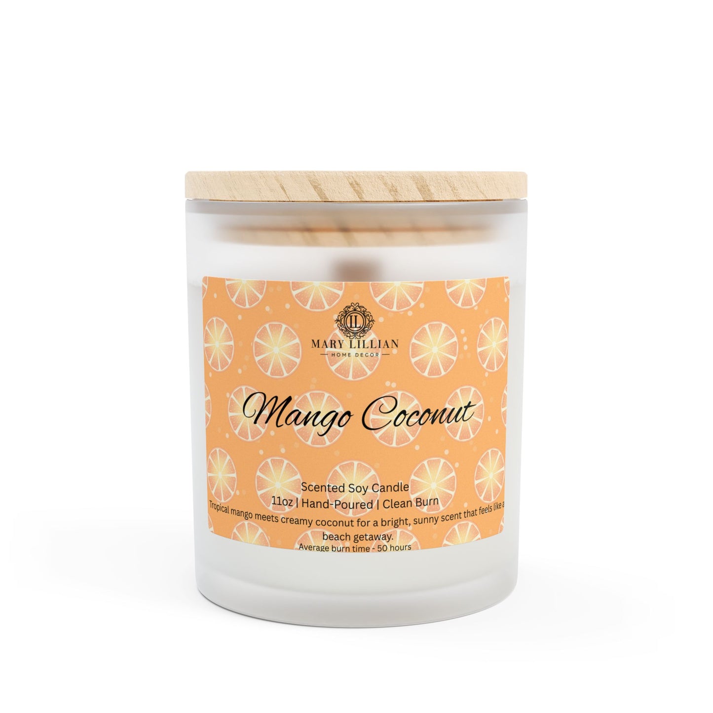 Candle Tropical Mango Coconut Scent, 11oz