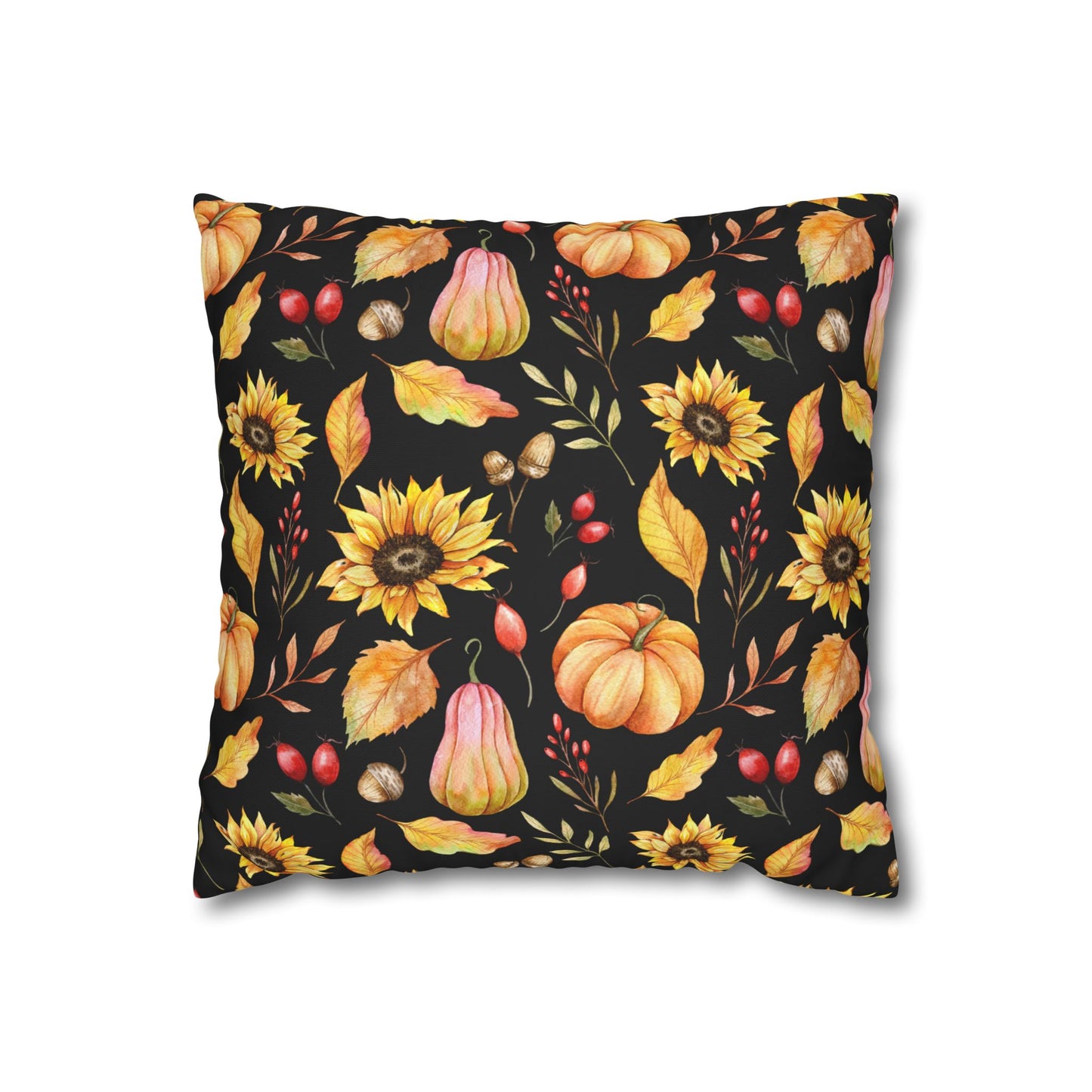 Autumn Floral Pillowcase, Cozy Fall Decor, Pillow Cover for Home, Thanksgiving Gift, Harvest Decor, Couch Throw Pillow