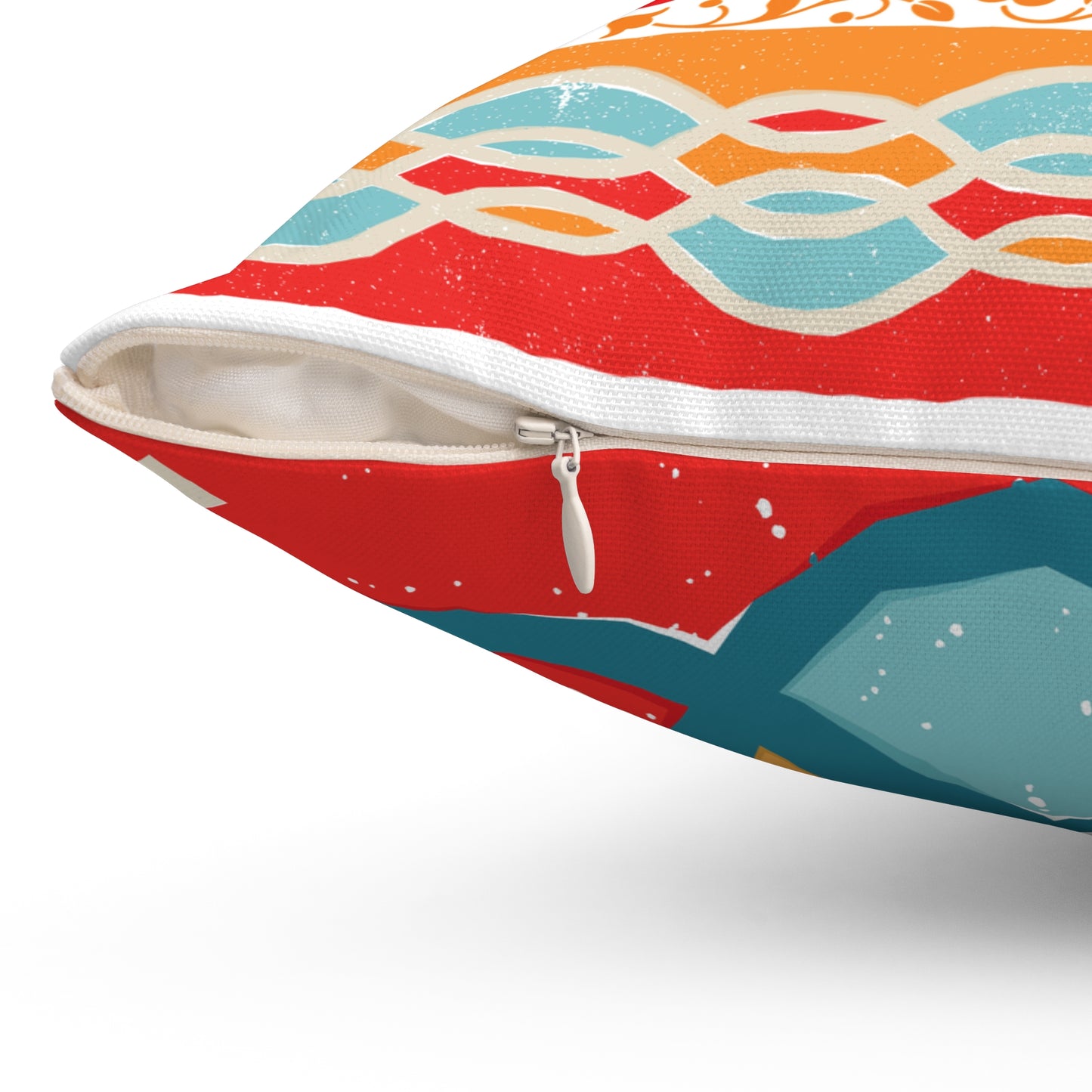 Vibrant Bohemian Tiger Decorative Pillow, Handmade Home Decor, Unique Gifts for Housewarming, Festival Comfort, Cozy Living
