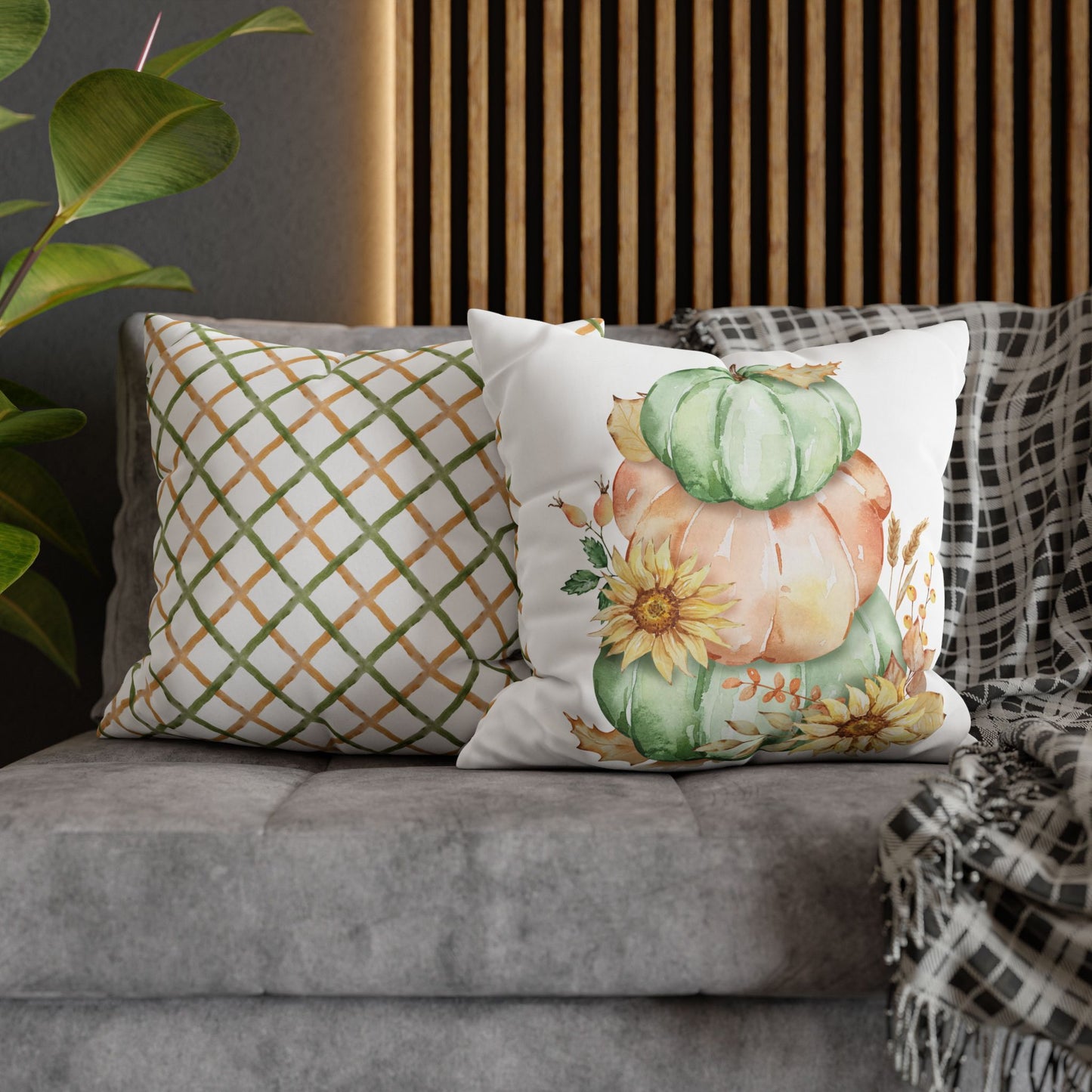 Fall Pumpkin Decor Pillowcase, Cozy Autumn Throw Pillow, Farmhouse Cushion Cover, Seasonal Home Accent, Thanksgiving Gift
