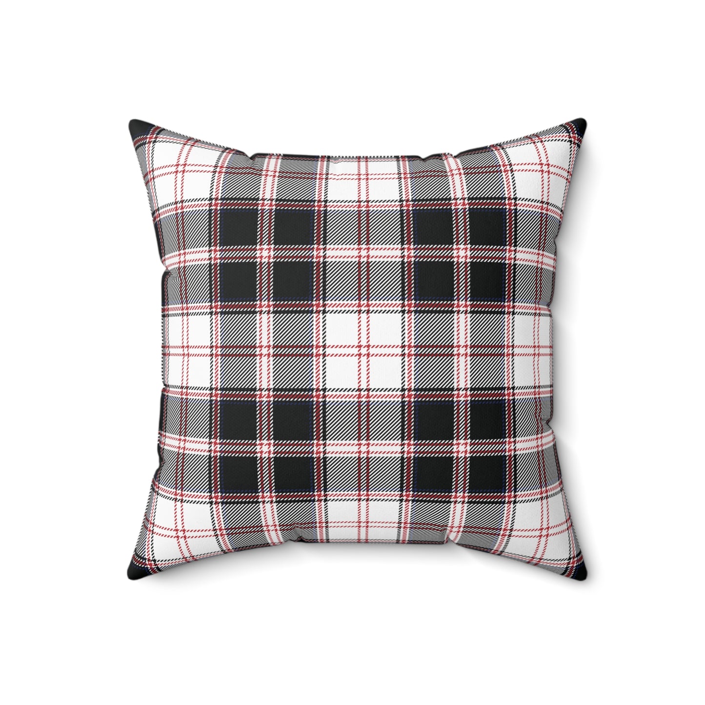 Welcome On Board Sea Life Fun Design with Matching Plaid Backside - Square Pillow