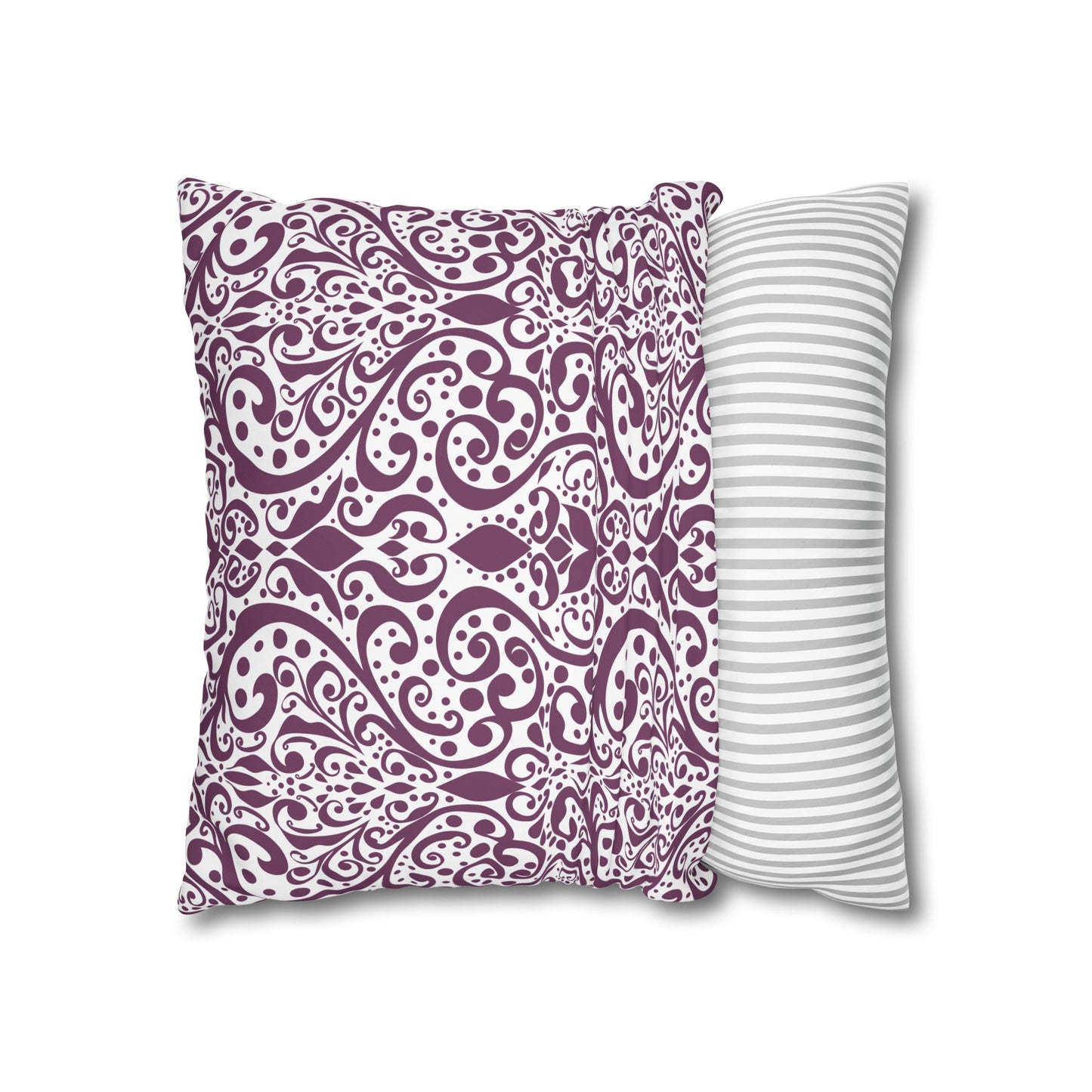 Floral Poly Canvas Pillowcase, Home Decor, Throw Pillow, Wedding Gift, Bedroom Accents, Floral Design Pillow