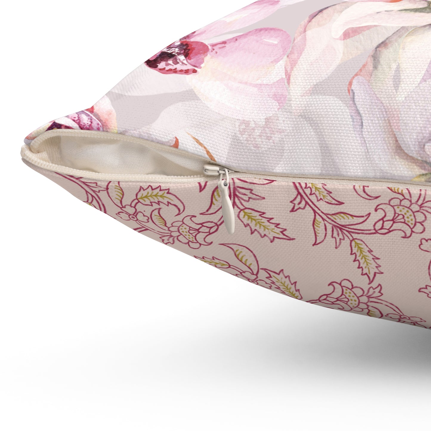 Refined Beauty Floral Orchid Square Accent Throw Pillow