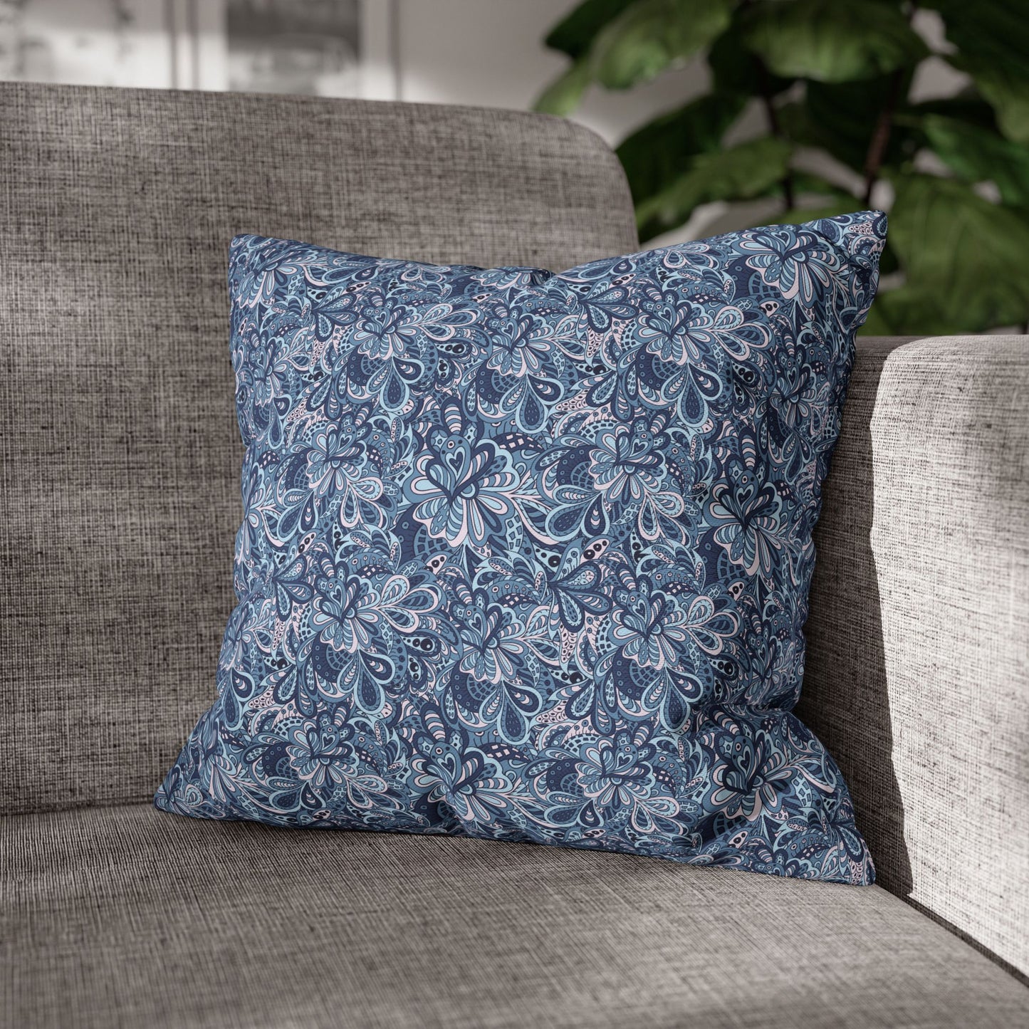 Floral Decorative Pillowcase - Cozy Home Accent, Boho Chic Style, Throw Cushion Cover for Living Room, Bedroom Decor, Gift Idea