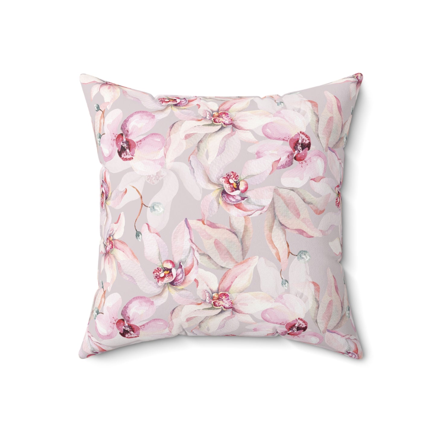 Refined Beauty Floral Orchid Square Accent Throw Pillow