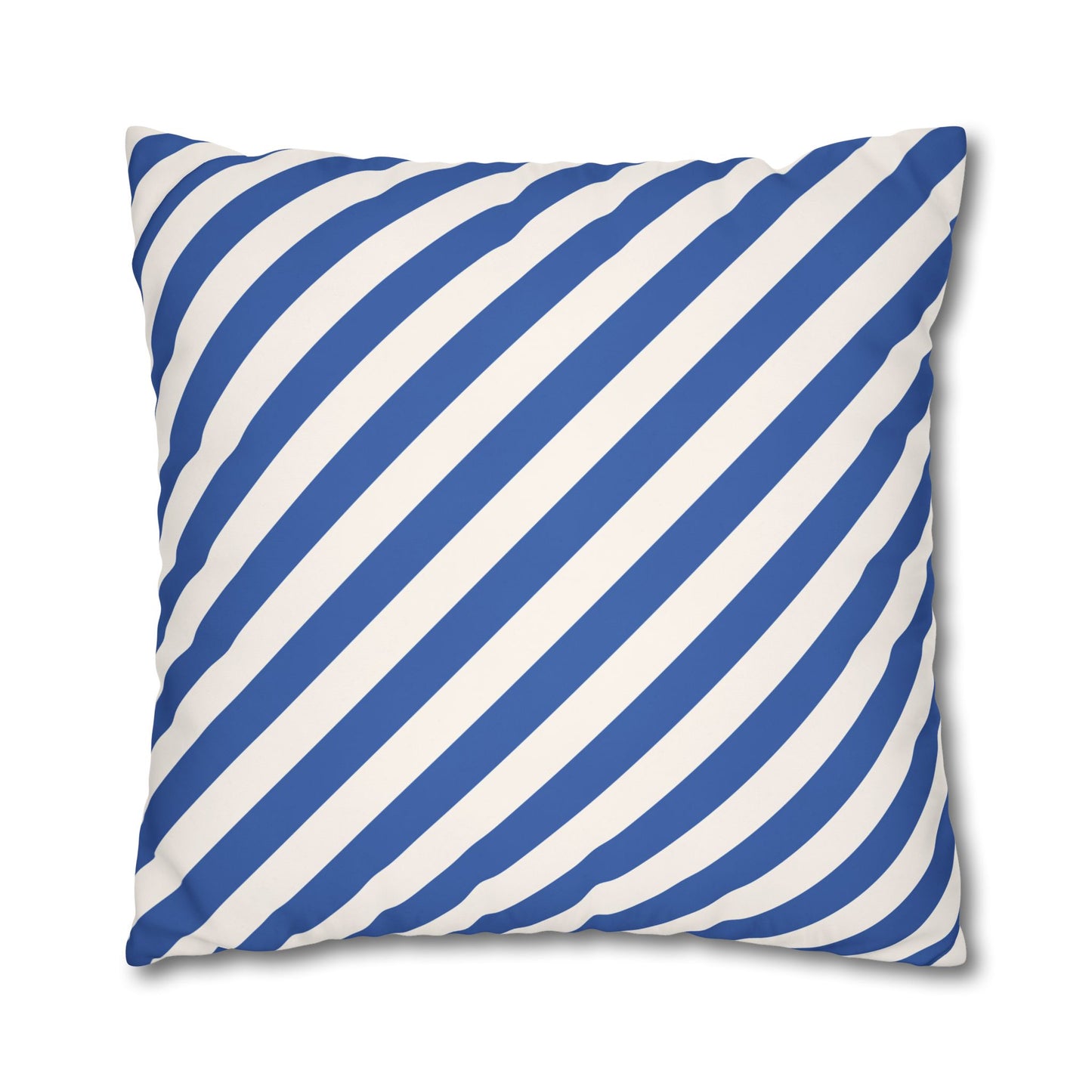 Nautical Striped Pillowcase, Coastal Decor Pillow Cover, Blue and White Throw Pillow, Beach House Accent, Home Gift Idea