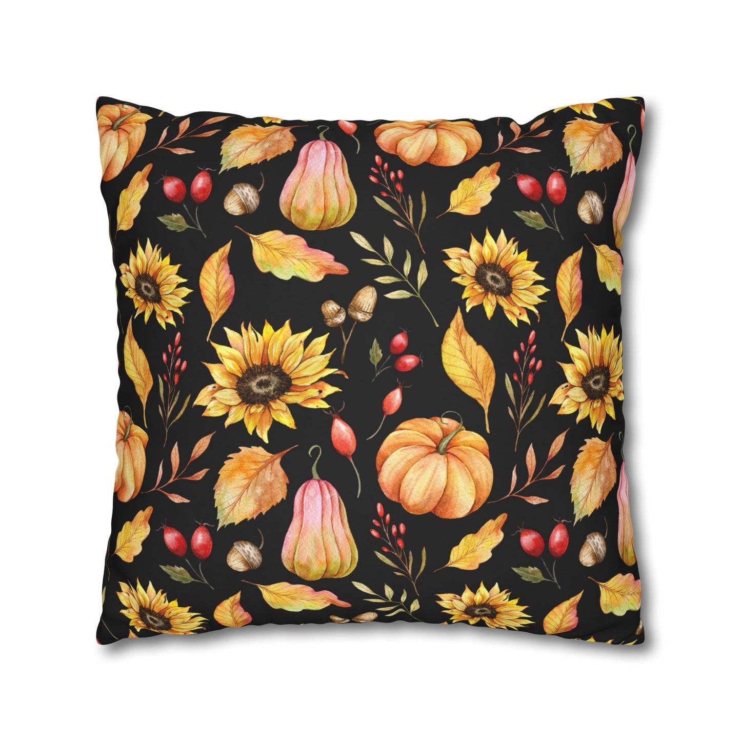 Autumn Floral Pillowcase, Cozy Fall Decor, Pillow Cover for Home, Thanksgiving Gift, Harvest Decor, Couch Throw Pillow