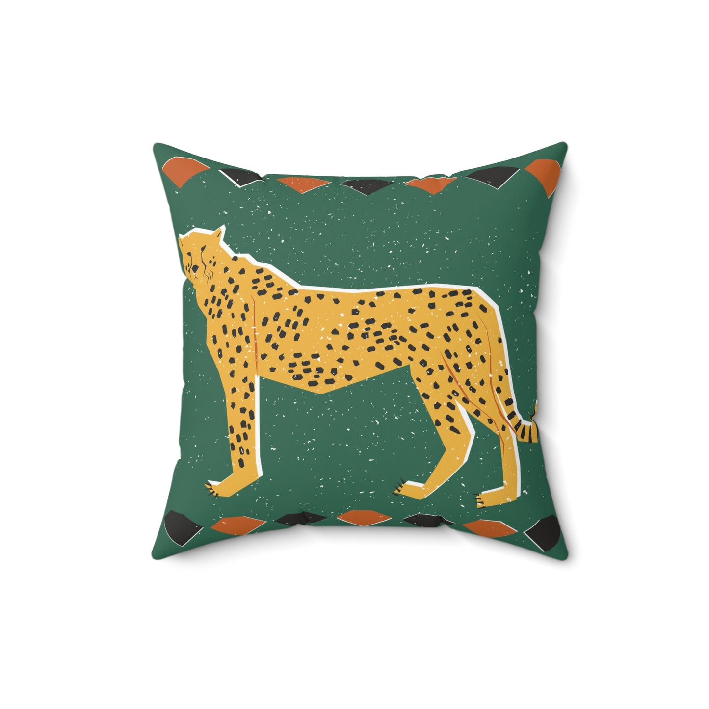 Wildlife-Inspired Spun Polyester Square Pillow, Home Decor, Animal Print Cushion, Living Room Accent, Nature Lover Gift, Boho Style Decor