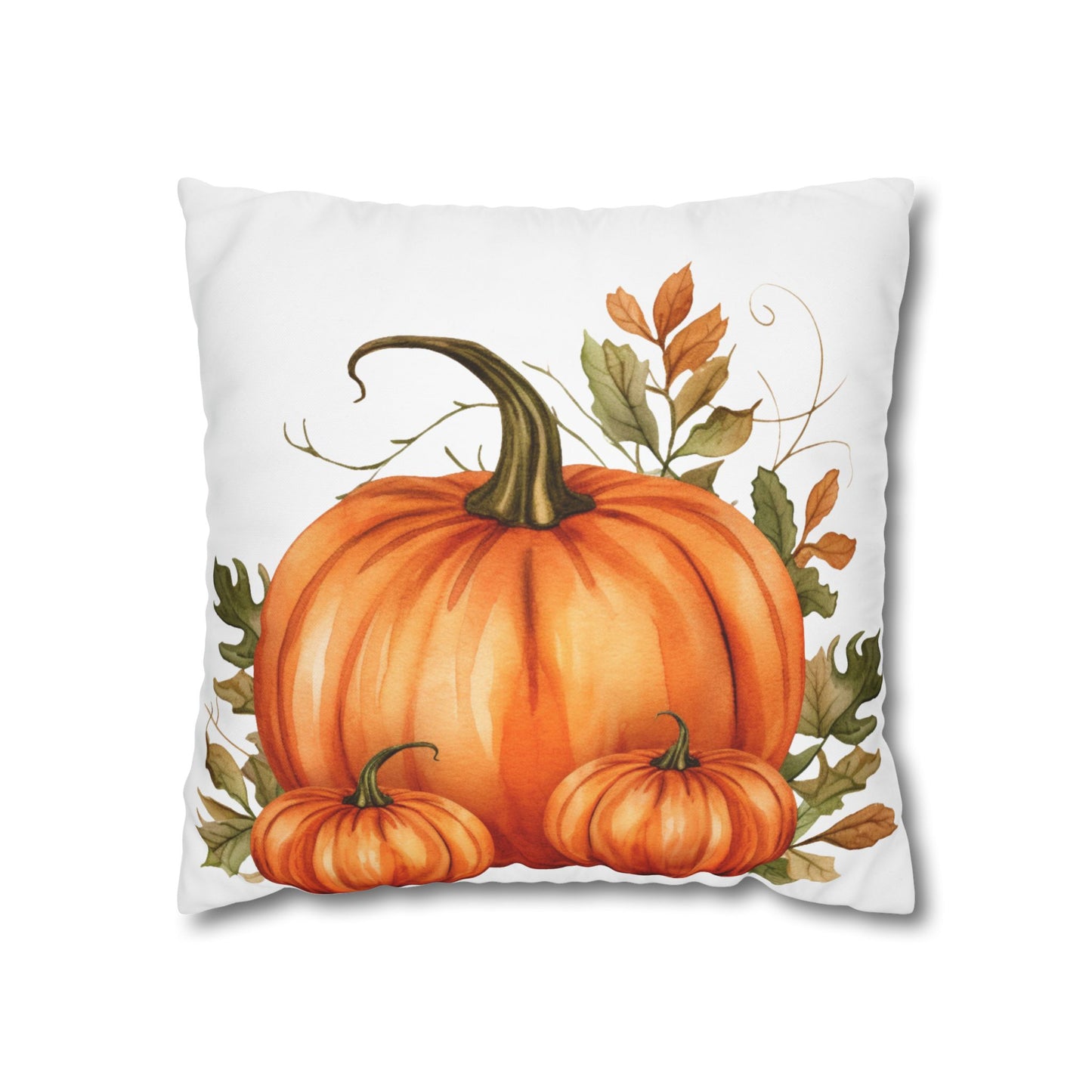 Autumn Pumpkin Canvas Pillowcase, Fall Decor, Cozy Home Accents, Seasonal Cushion, Harvest Celebration Pillow