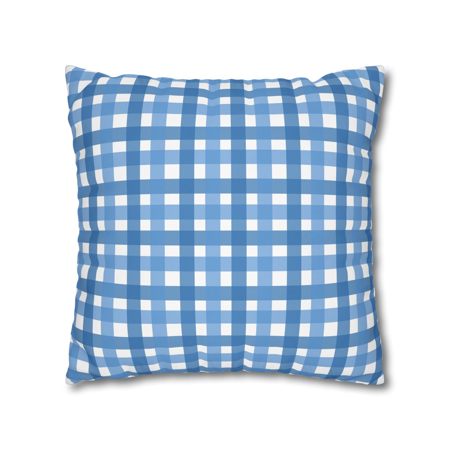 Charming Blue Gingham Pillowcase - Cozy Home Decor, Rustic Cabin Accent, Seasonal Gift, Living Room Accessory, Farmhouse Decor