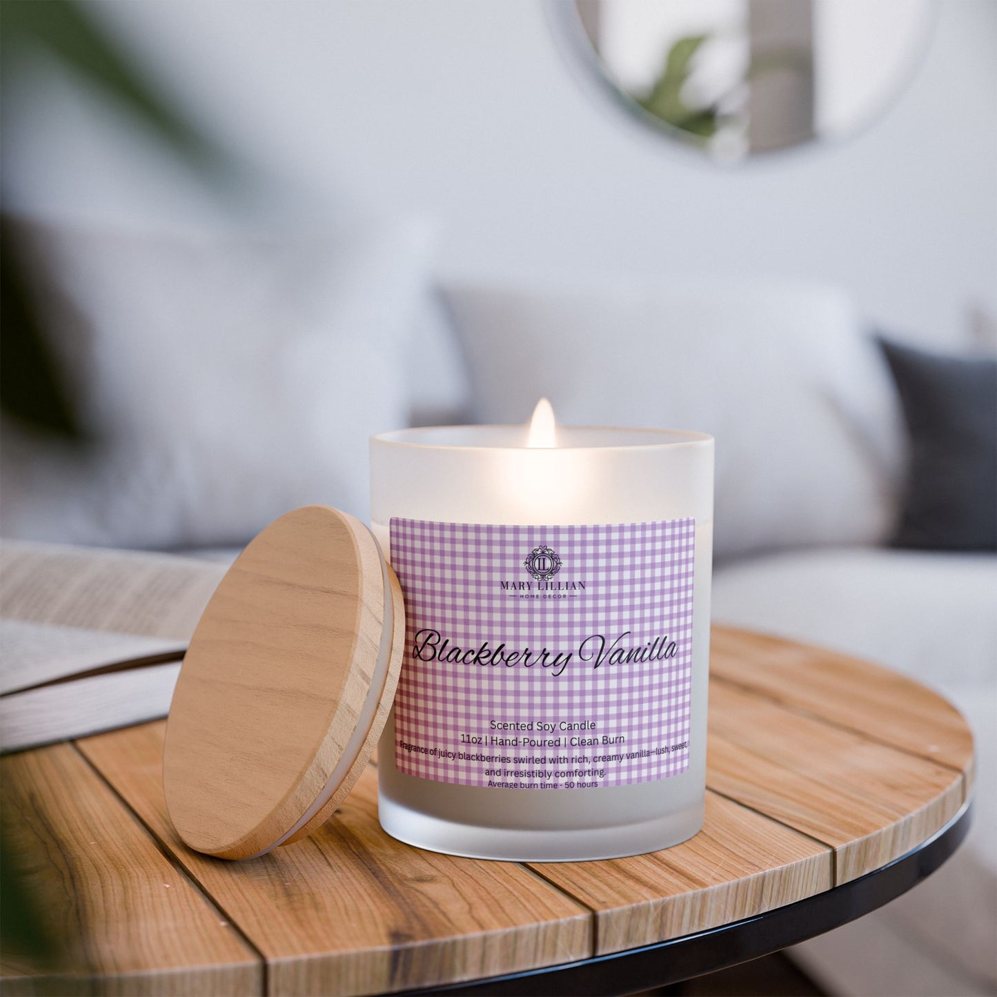 Candle, Blackberry Vanilla Scent, 11oz