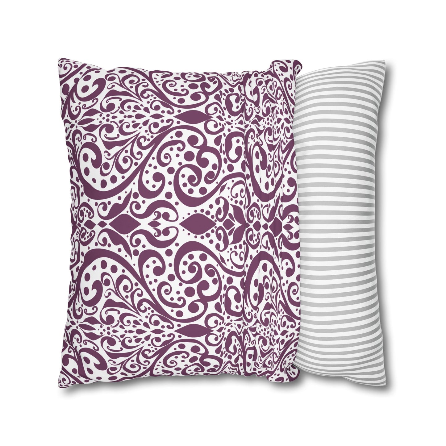 Floral Poly Canvas Pillowcase, Home Decor, Throw Pillow, Wedding Gift, Bedroom Accents, Floral Design Pillow