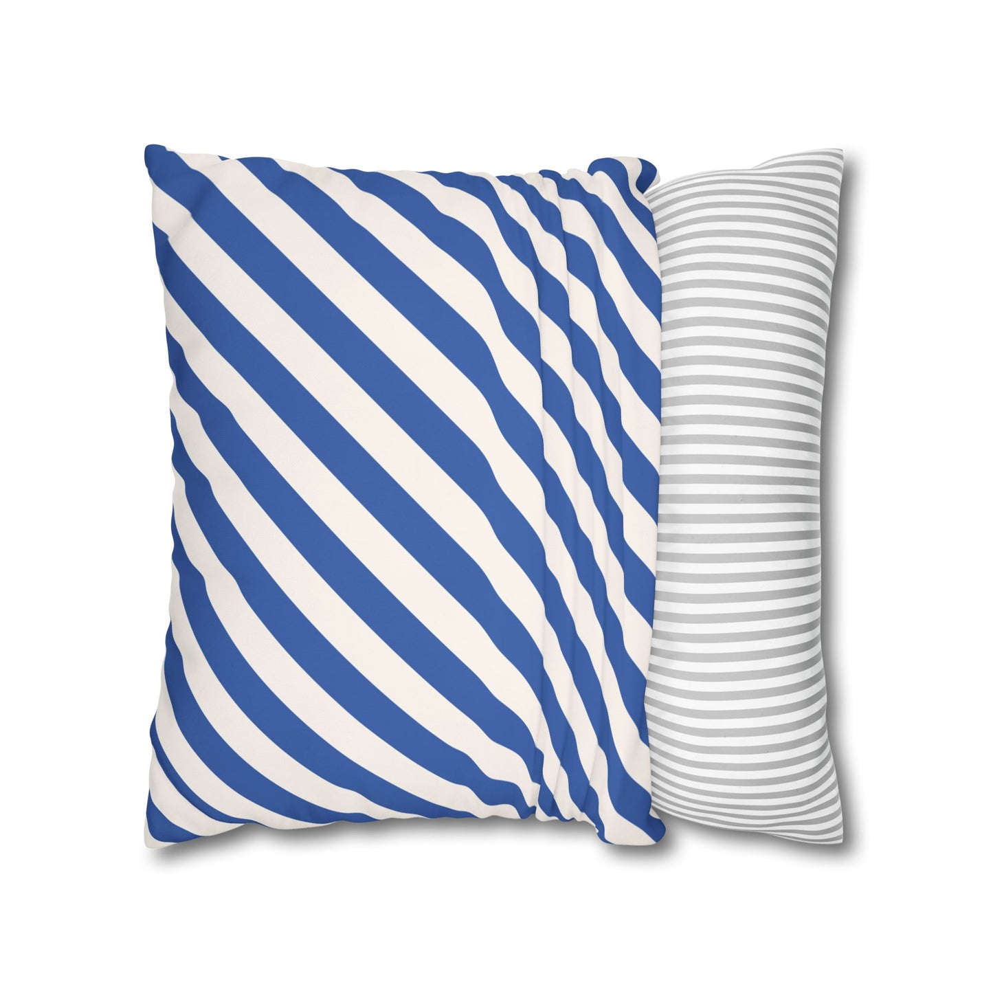 Nautical Striped Pillowcase, Coastal Decor Pillow Cover, Blue and White Throw Pillow, Beach House Accent, Home Gift Idea
