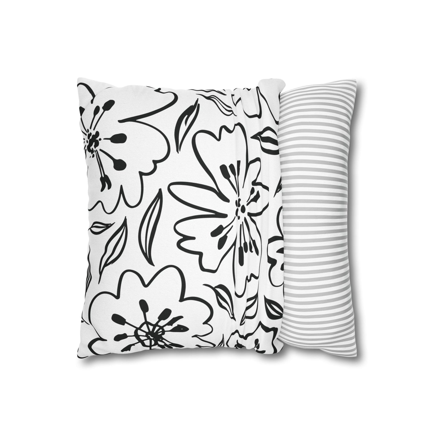 Elegant Black and White Dragonfly Pillowcase, Decorative Throw Pillow Cover, Modern Home Decor, Gift for Nature Lovers, Cozy Living Room Accent