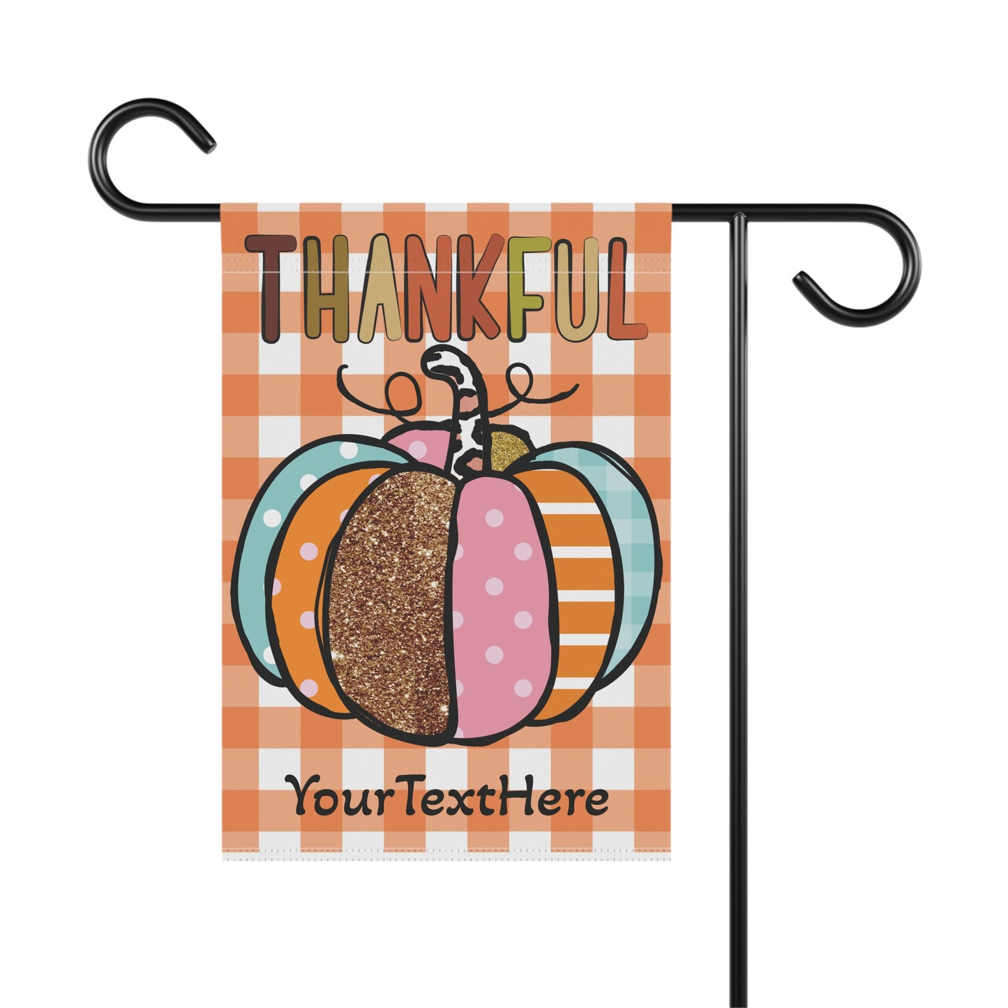 Garden Banner, Fall Pumpkin Thankful Flag, Personalized Thanksgiving Yard Sign, Outdoor Thanksgiving Decor, Custom Harvest House Flag,