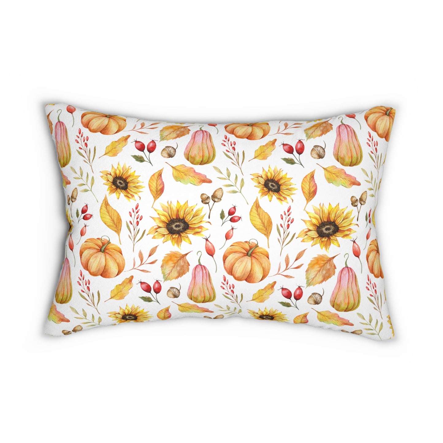 Thankful Floral Lumbar Pillow, Cozy Home Decor, Autumn Accent Pillow, Harvest Thanksgiving Gift, Cute Couch Cushion