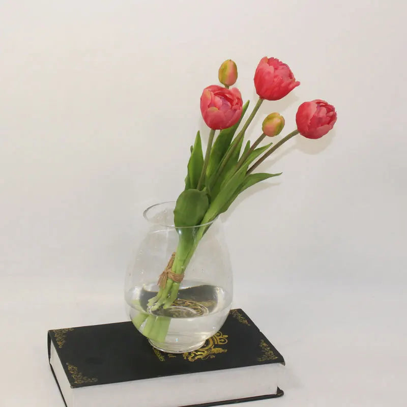 New Silicone Tulip Faux Flower Real Touch Bouquet 40CM Luxury Home Decorative Flowers Living Room Deco Flores Fake Plant