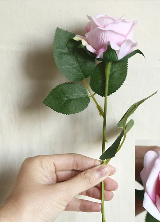 10PC Silk Roses Bouquet Vase for Home Decoration Accessories Diy Photo Props Flowers Arrangement Dining Table Christmas