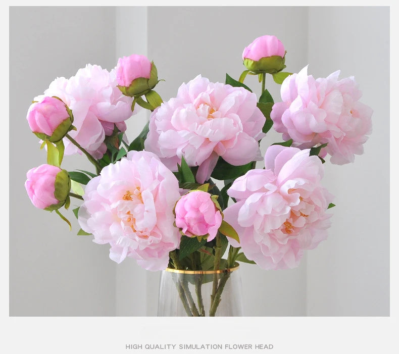 67CM 2-piece Luxurious Peony Artificial Flower Peony Silk Flower Nordic Home Decoration Wedding Soft Decoration Ornament