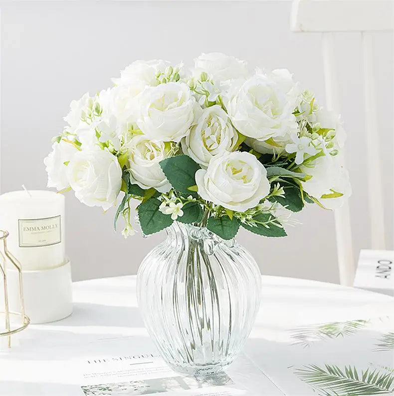 Crafted Flower for home decor Accessories Wedding Peony Arrangement wedding flores arificiales decorations Bouquet
