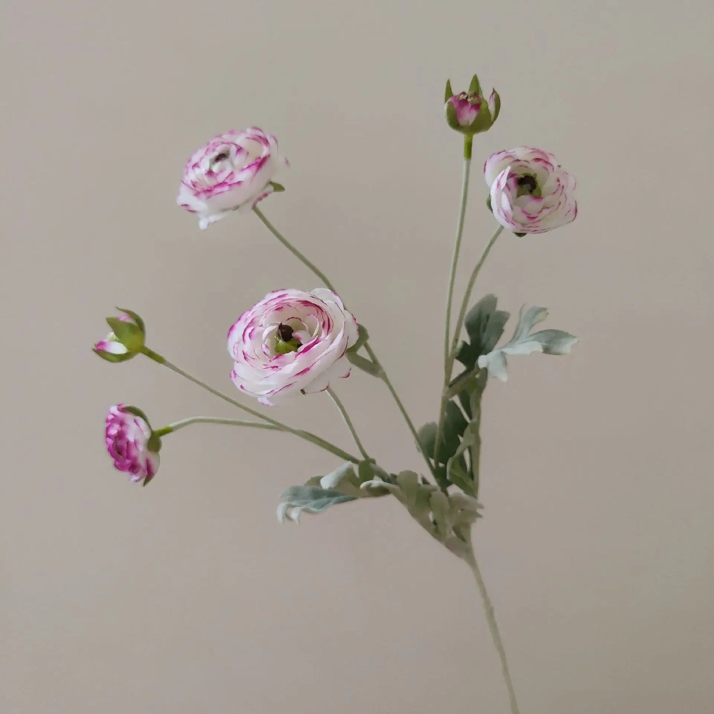 Delicate Small Peony Flower 6 Fork Silk Peony Flower Single Branch Bouquet Living Room Home Decoration Wedding