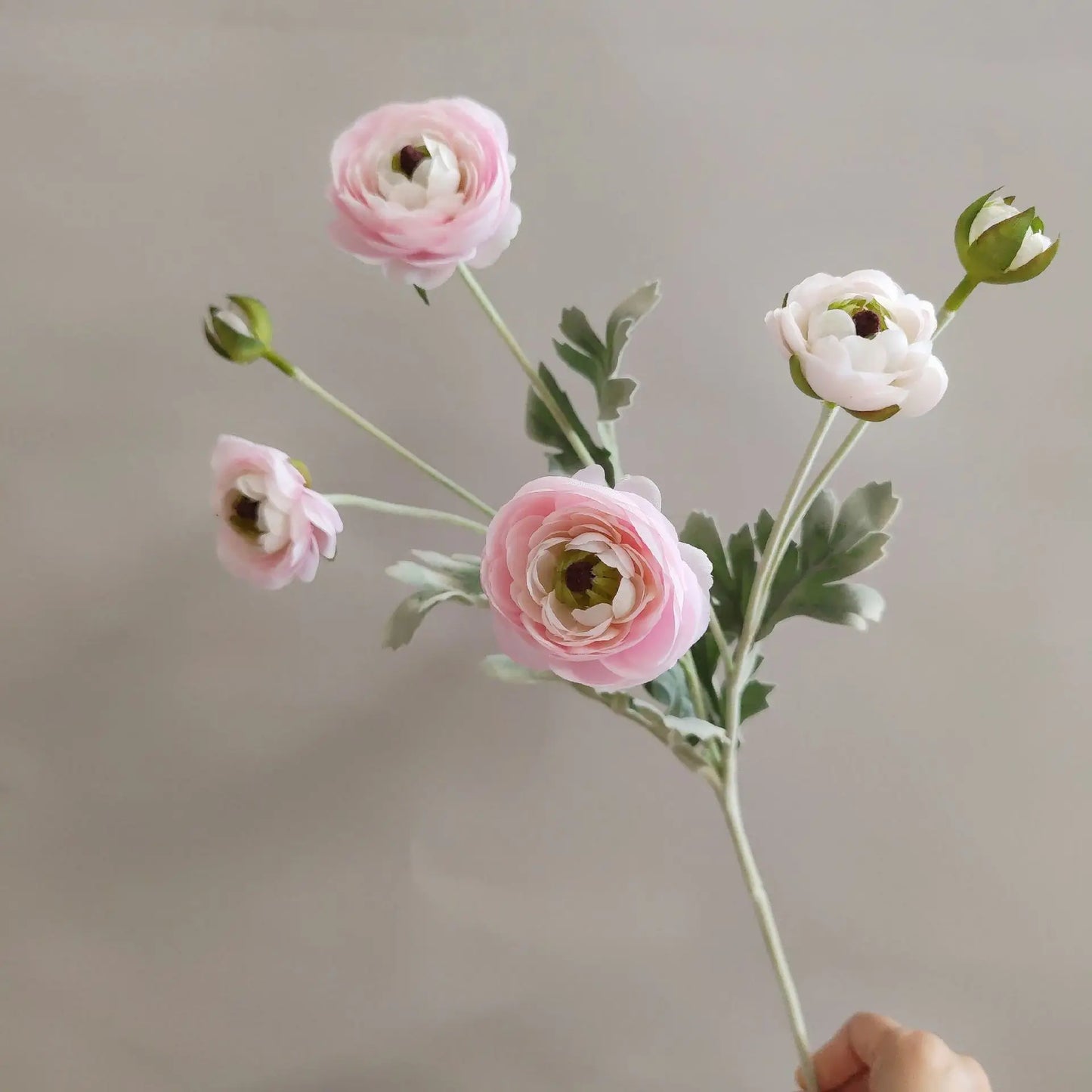 Delicate Small Peony Flower 6 Fork Silk Peony Flower Single Branch Bouquet Living Room Home Decoration Wedding