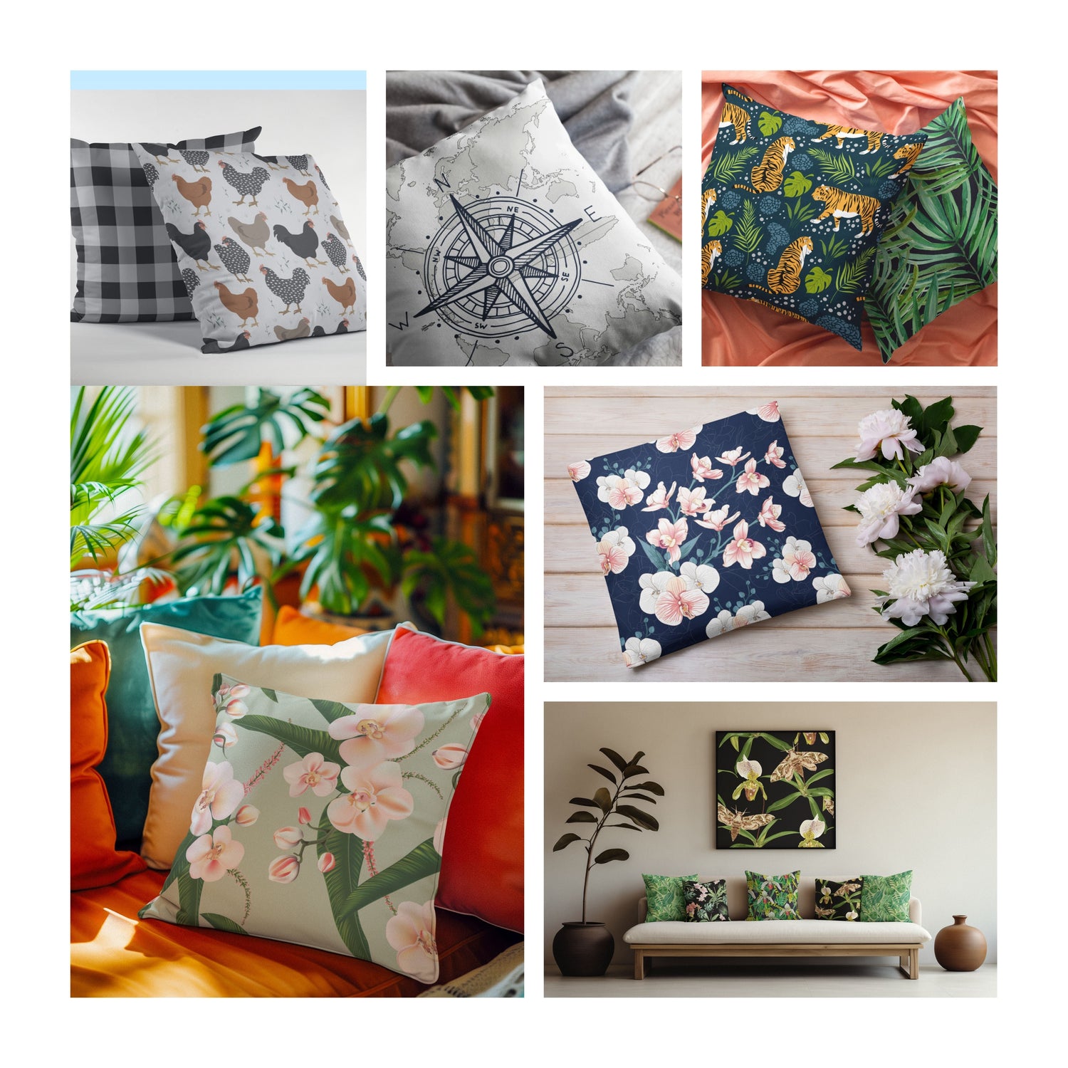Throw Pillows / Accent Pillows - Everyday Elegance for Couch, Bed & Chair