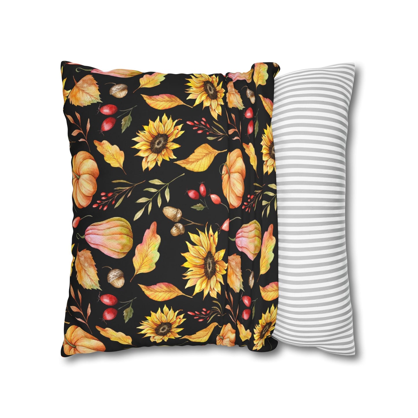Autumn Floral Pillowcase, Cozy Fall Decor, Pillow Cover for Home, Thanksgiving Gift, Harvest Decor, Couch Throw Pillow