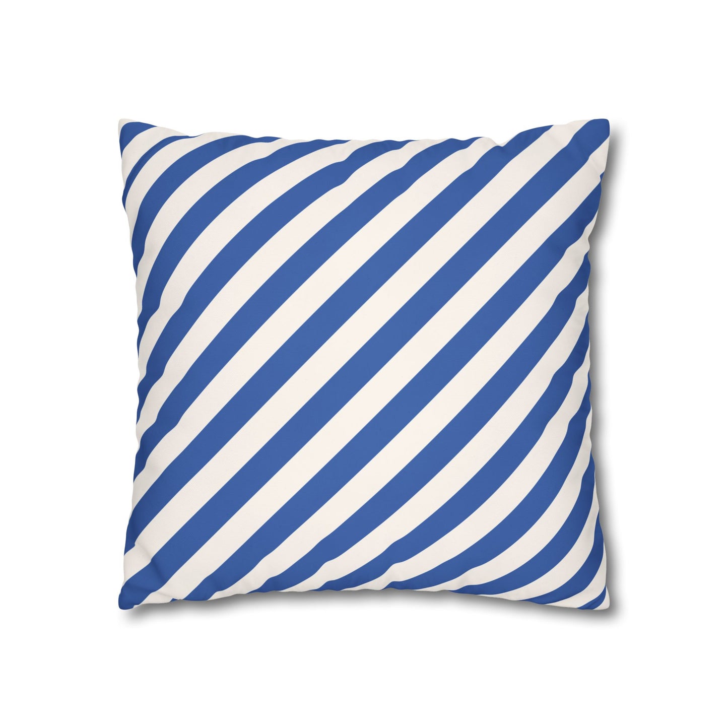 Nautical Striped Pillowcase, Coastal Decor Pillow Cover, Blue and White Throw Pillow, Beach House Accent, Home Gift Idea