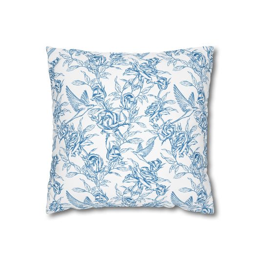 Elegant Floral Throw Pillowcase, Boho Home Decor, Vintage Inspired Pillow Cover, Cottagecore Gift, Cozy Living Room Accent