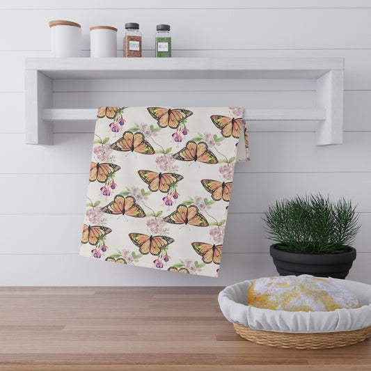 Dancing Wings: A Tea Towel in Bloom