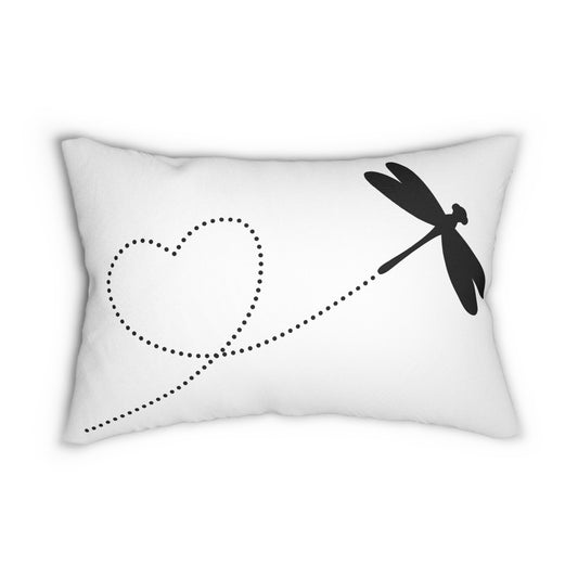 Chic Lumbar Pillow with Black and White Dragonfly & Floral Design, Home Décor, Perfect for Cozy Living Spaces, Gift for Nature Lovers, Wedding Gift, [...]