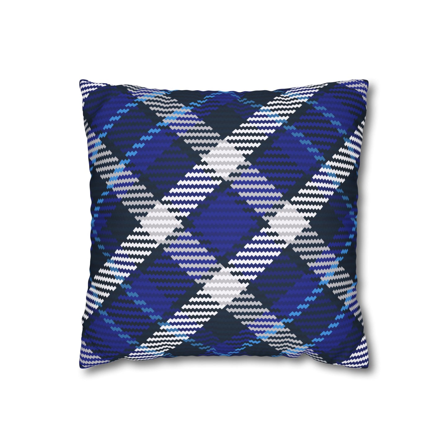 Blue Plaid Throw Pillowcase, Cozy Home Decor, Stylish Cushion for Living Room, Gift for Housewarming, Modern Accent Pillow
