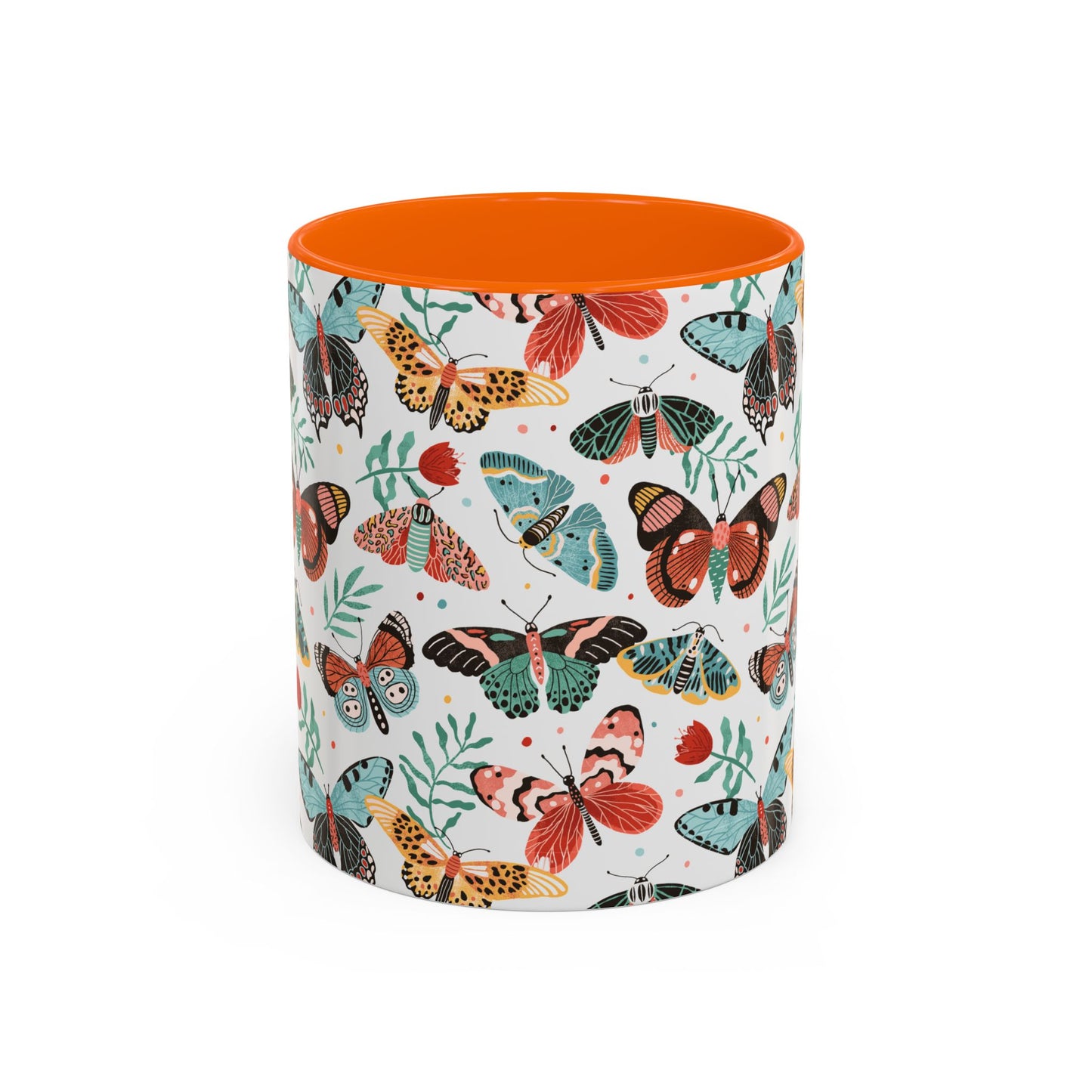 Mug Butterfly Breeze Turquoise and Rich Red
