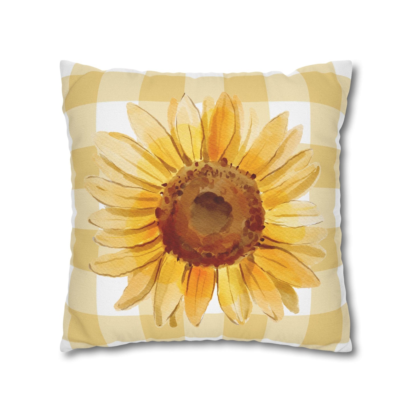 Pillowcase - Sunflower and Plaid Design