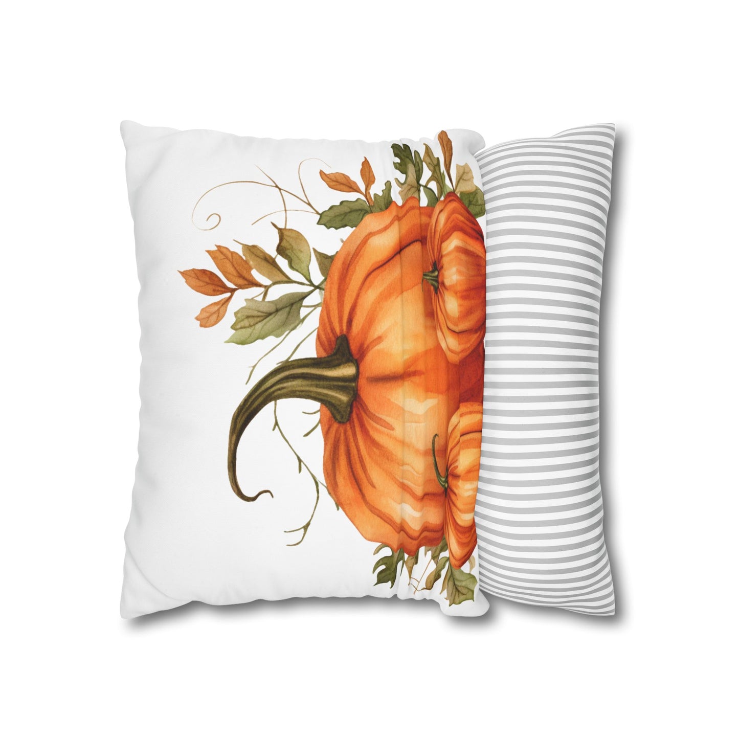 Autumn Pumpkin Canvas Pillowcase, Fall Decor, Cozy Home Accents, Seasonal Cushion, Harvest Celebration Pillow