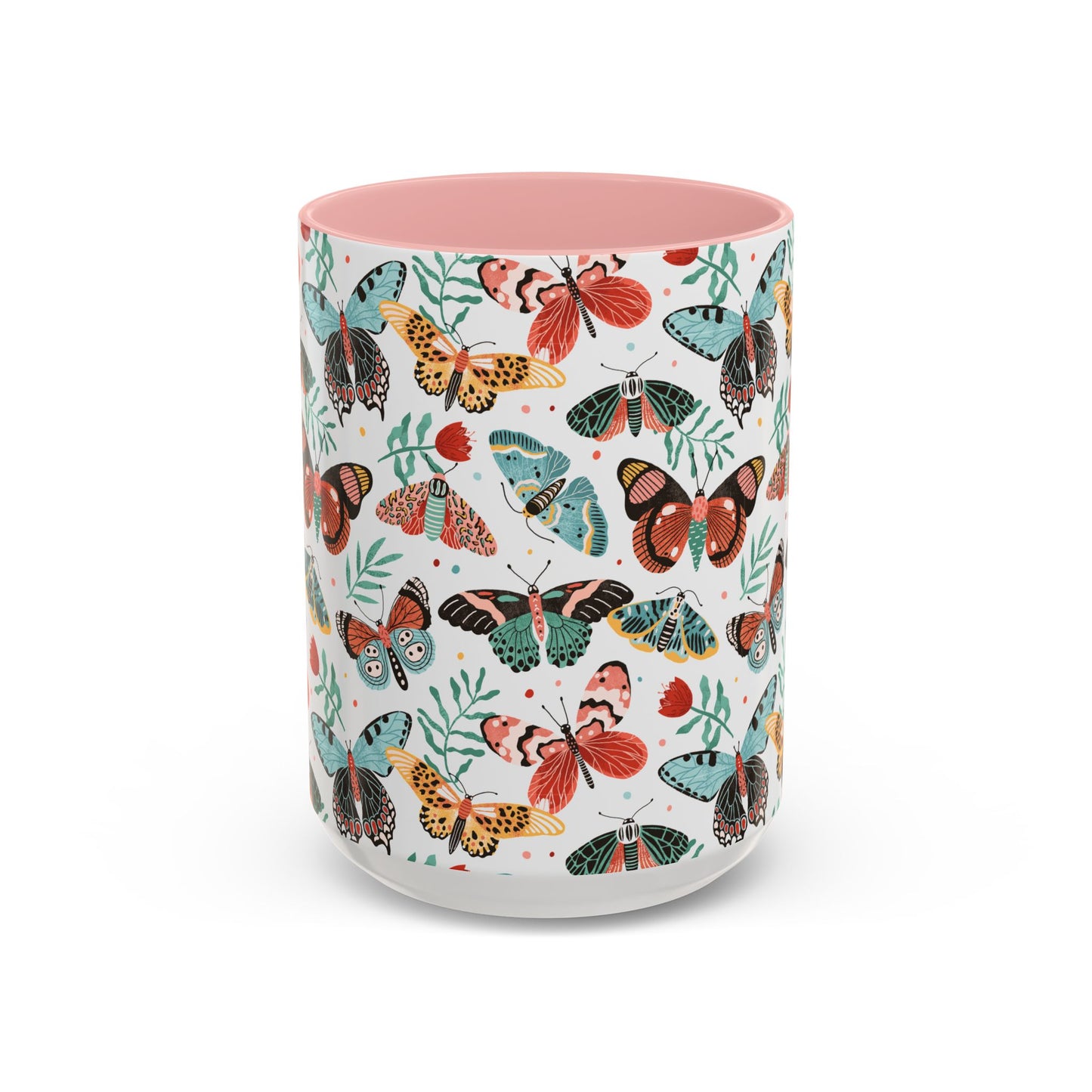 Mug Butterfly Breeze Turquoise and Rich Red