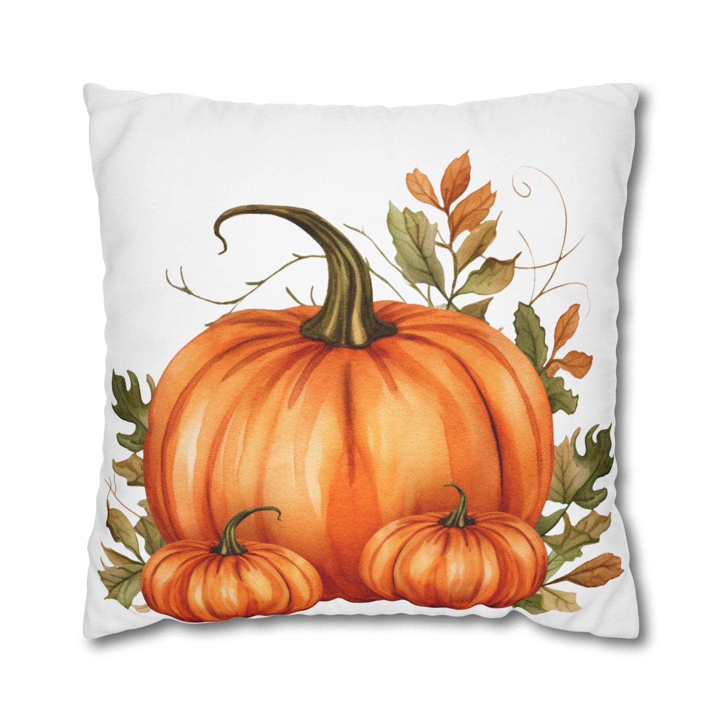Autumn Pumpkin Canvas Pillowcase, Fall Decor, Cozy Home Accents, Seasonal Cushion, Harvest Celebration Pillow
