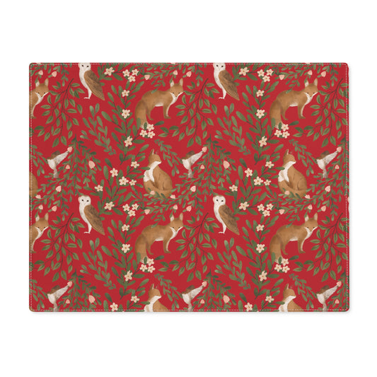 Woodland Charm - Placemat - Deep Red