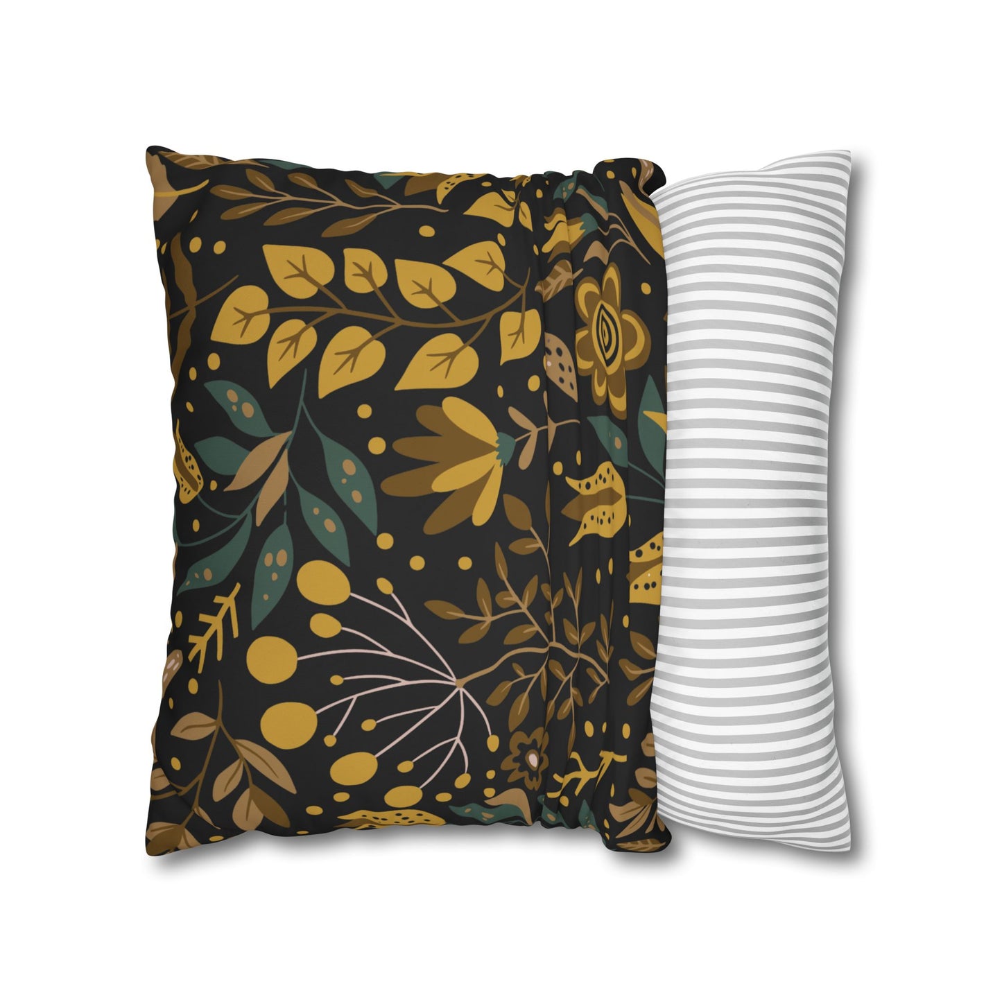 Bohemian Floral Pillowcase, Decorative Cushion Cover, Home Decor, Cozy Living Room, Gift for Her, Eco-Friendly Pillow Cover