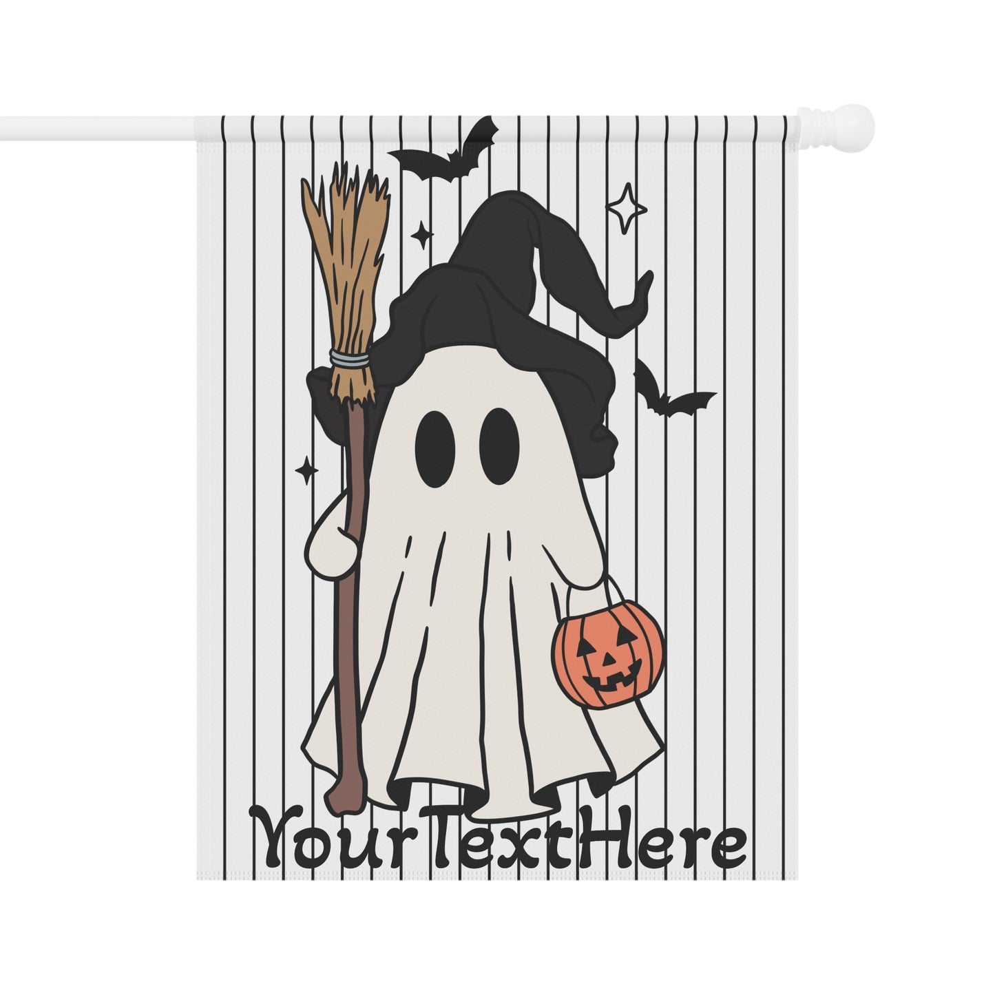 Garden Banner, Halloween Ghost Trick or Treat Pumpkin, Personalized Yard Flag, Fall Outdoor Decor, Spooky House Flag